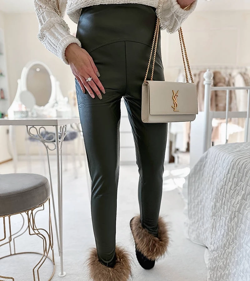 Ronin zelené matné voskované legíny