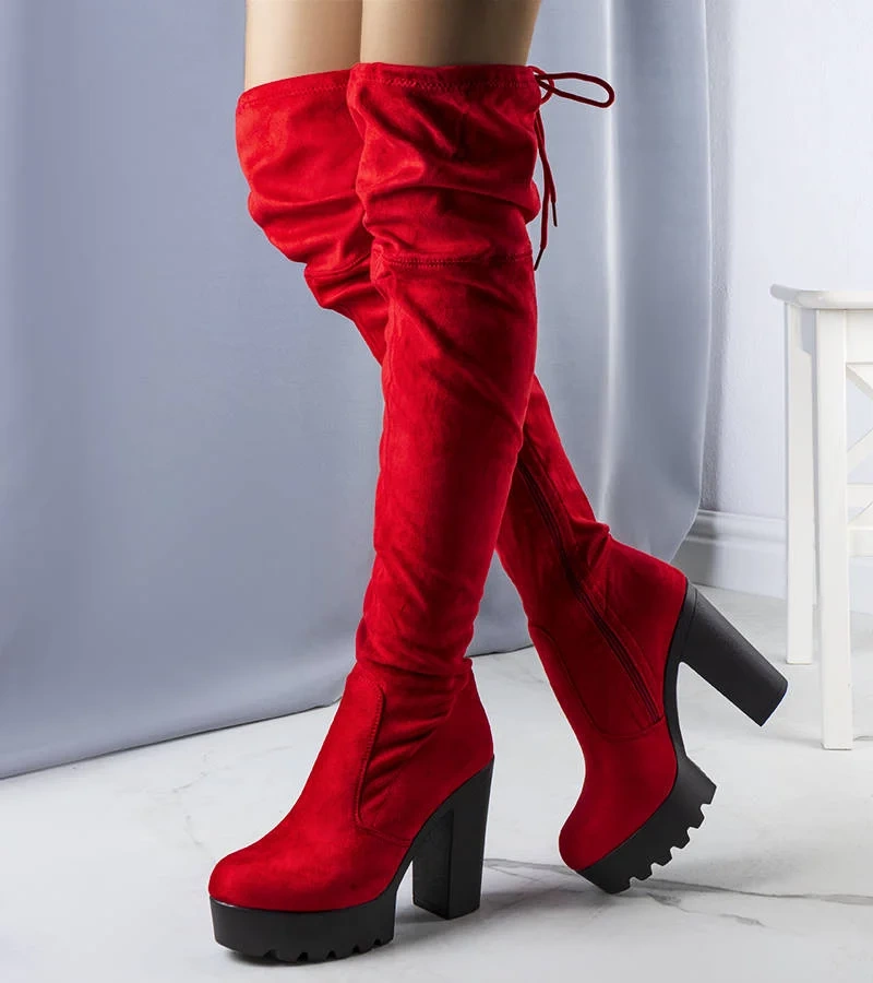 Červené semišové topánky Westley