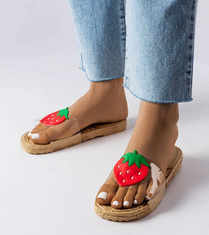 Priehľadné žabky s ozdobou Foddie