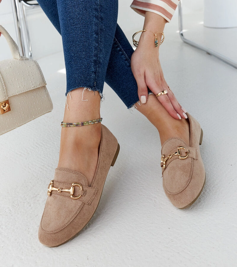 Hnedé mokasíny s prackou Erminia