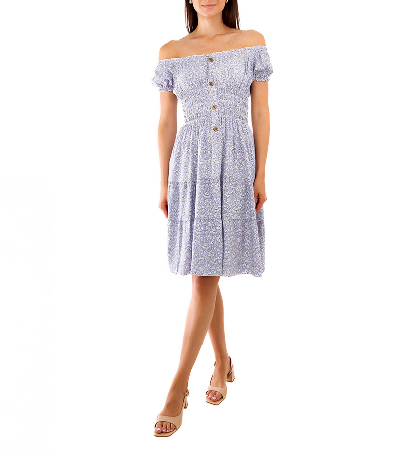 Fialové kvetinové midi šaty Sauro