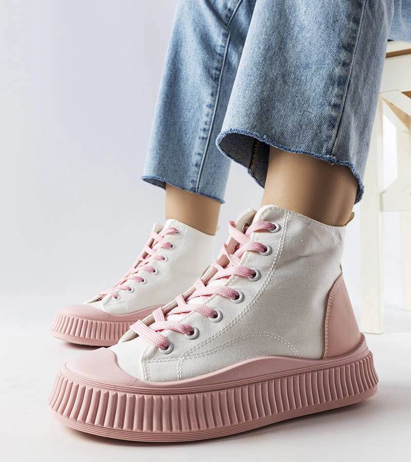 Ružové tenisky na platforme Terri