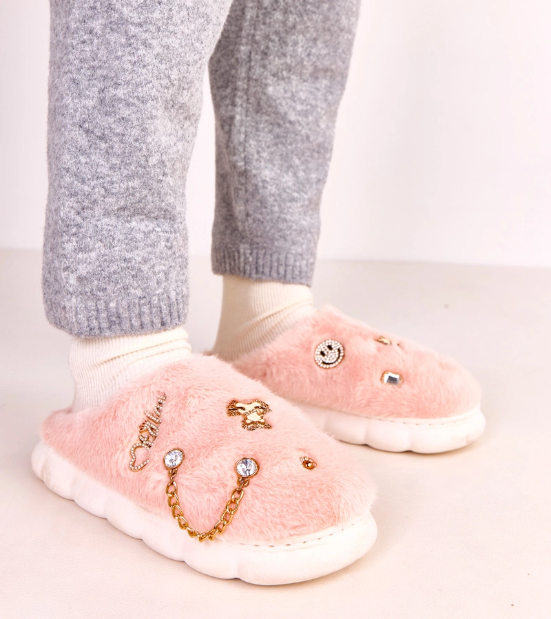 Ružové uzavreté papuče s ozdobami Verdugo