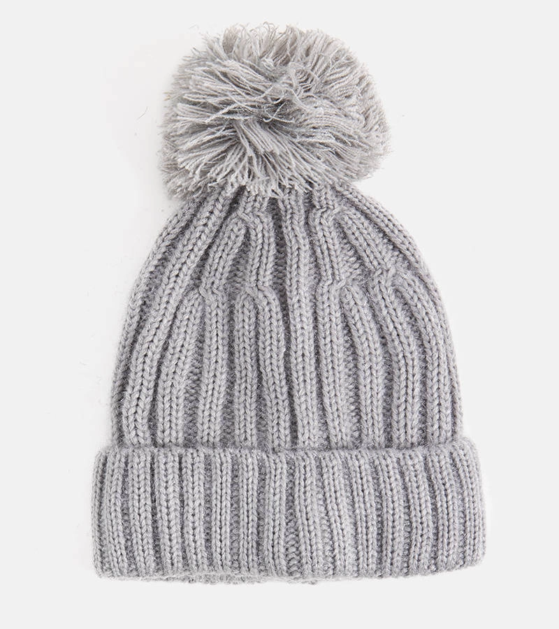 Šedá čiapka s bambulou Karloti