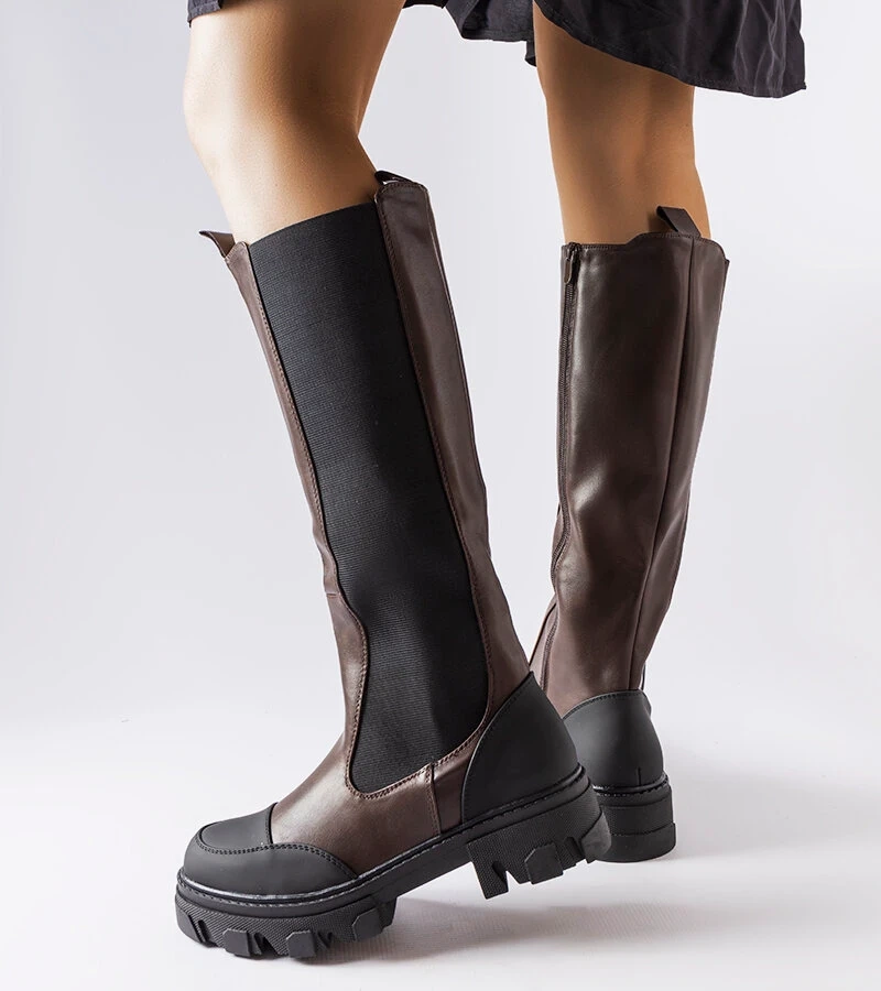 Hnedé vysoké topánky Pasquale