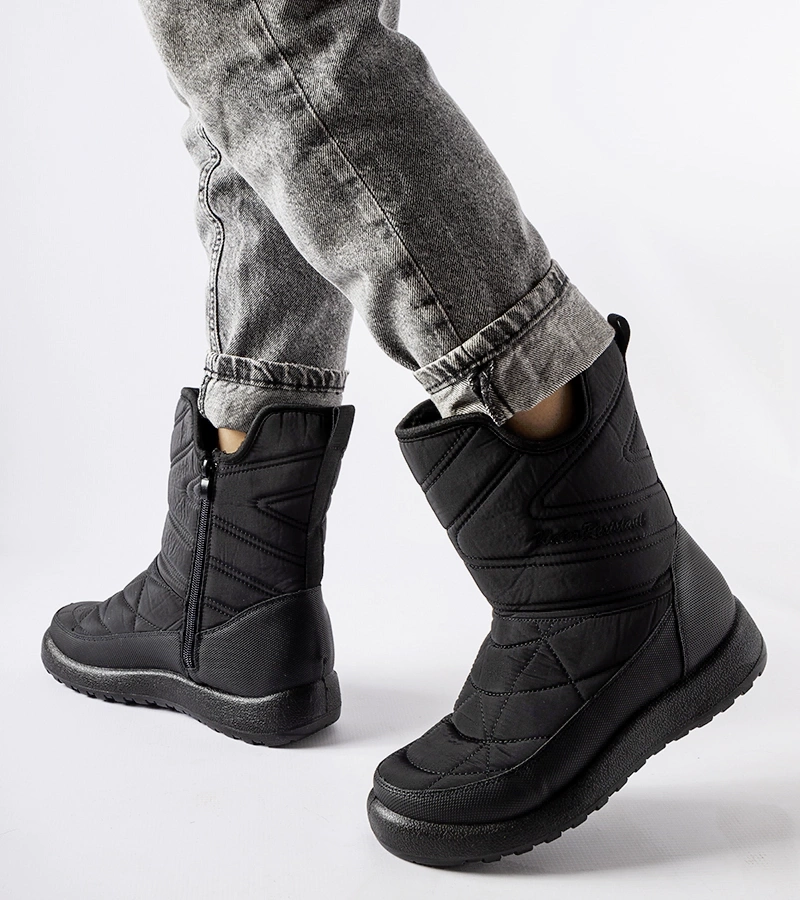 Čierne dámske snehové topánky Debra