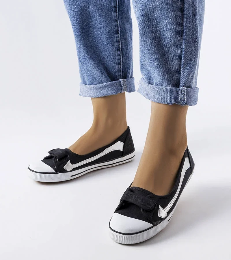 Čierne textilné tenisky Winifred