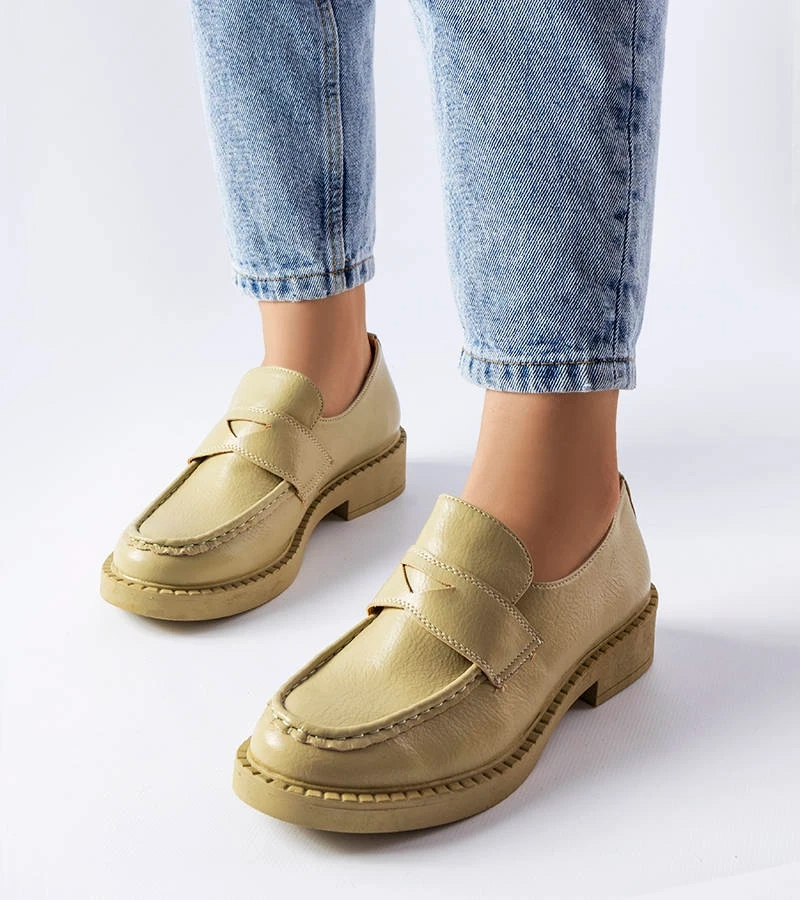 Zelené elegantné mokasíny Élodie