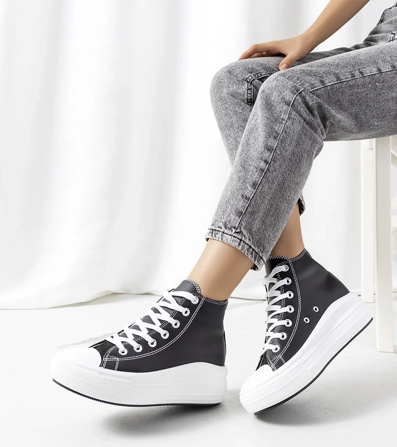 Čierne členkové tenisky Copples