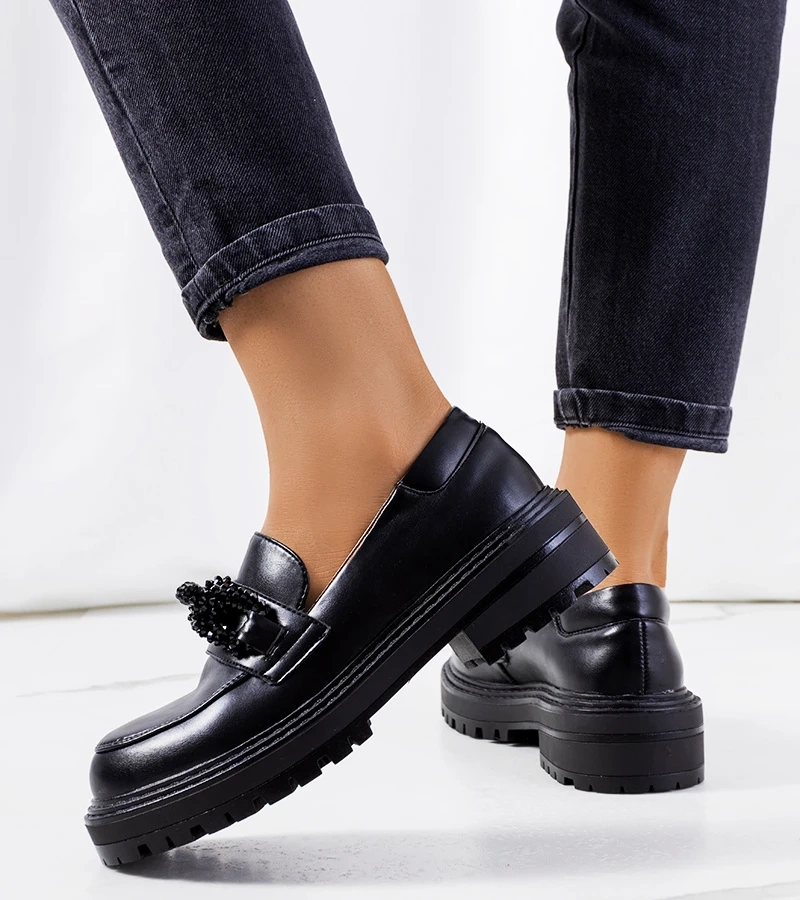 Čierne mokasíny Curio