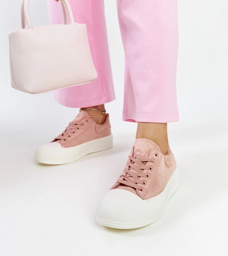 Ružové tenisky na platforme Agathe