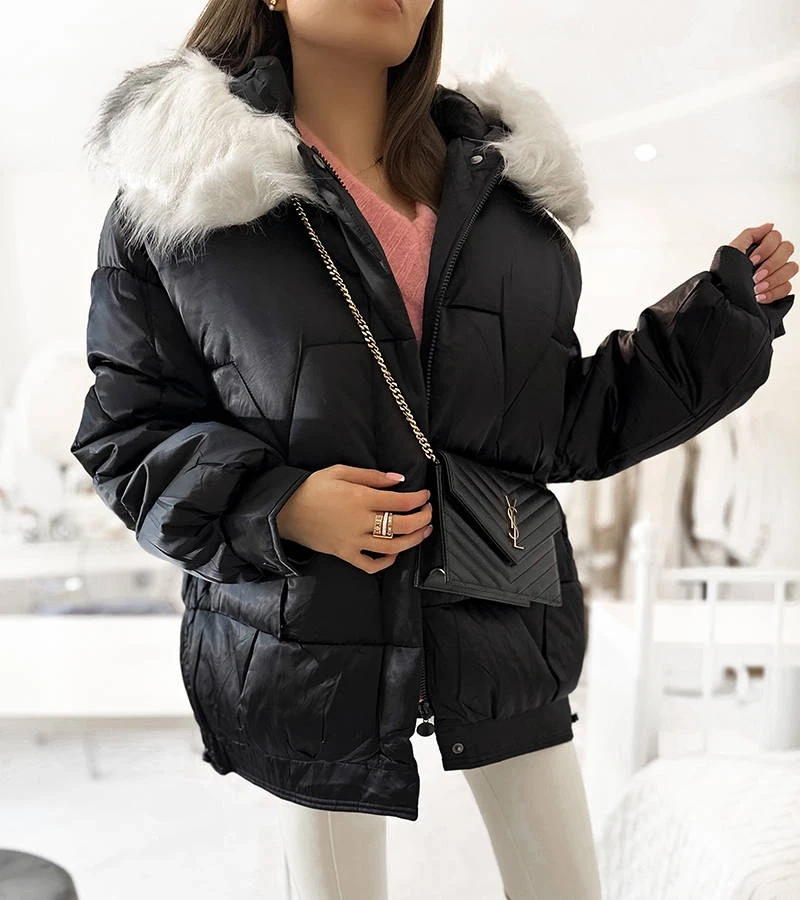 Čierna voľná bunda Joaquin