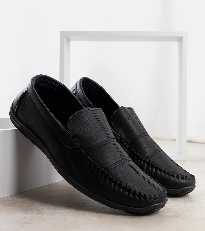 Pánske čierne mokasíny Cordle