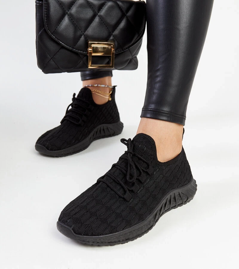 Čierne látkové tenisky Milena