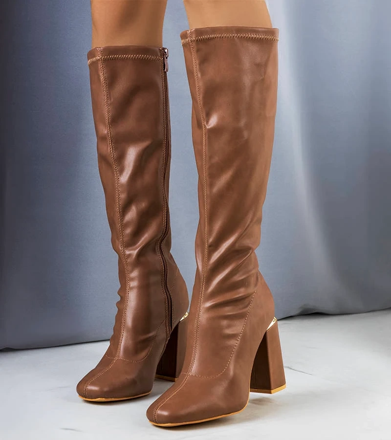 Hnedé topánky Sarabi na podpätku