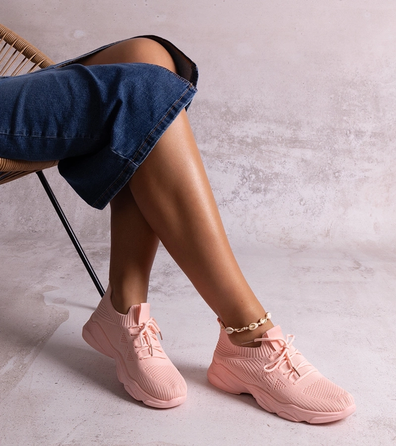 Ružové textilné tenisky Madi