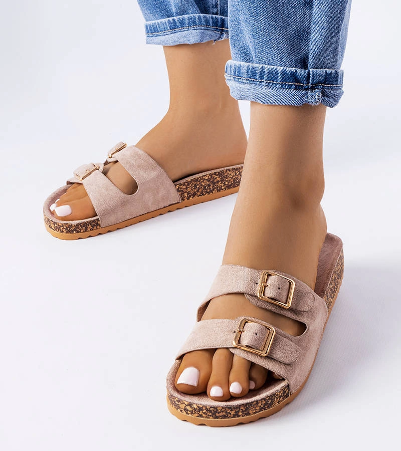 Hnedé žabky s korkovou podrážkou od značky Cincinn