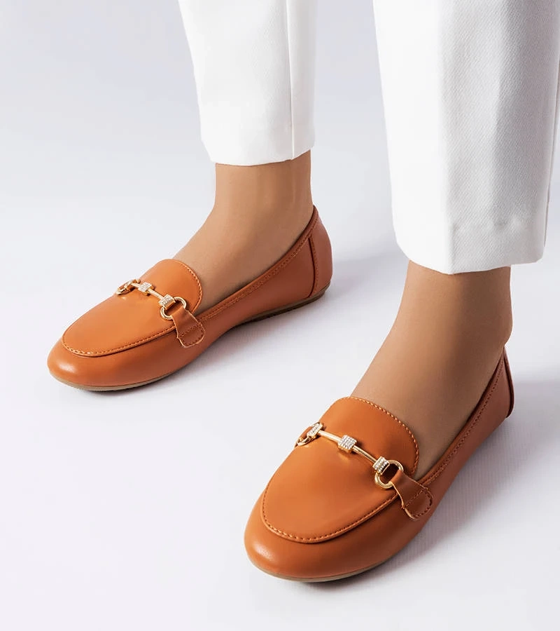 Hnedé ozdobné mokasíny Lejeune