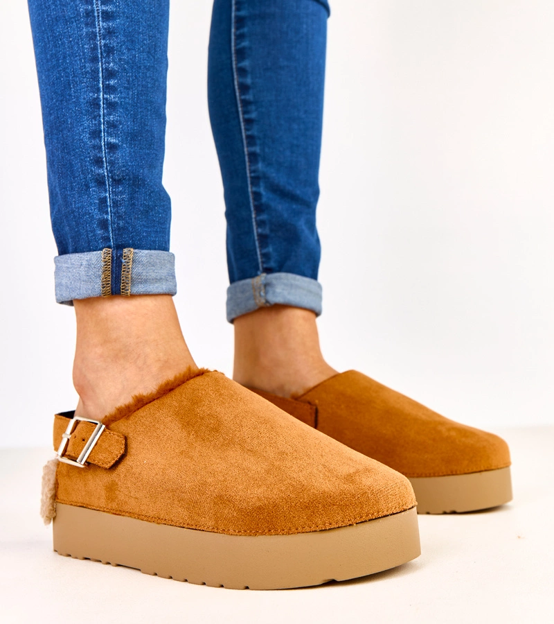 Hnedé papuče s prackou Berley