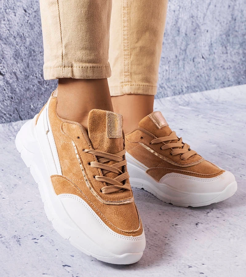 Béžové tenisky Dupuis z eko-semišu