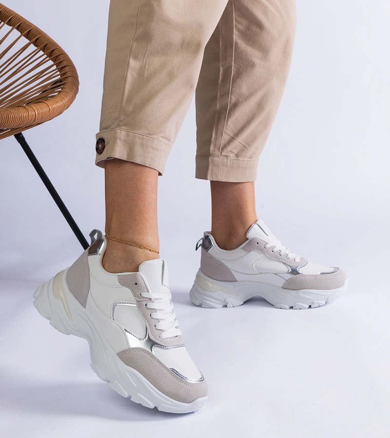 Biele tenisky na masívnej podrážke Torreza