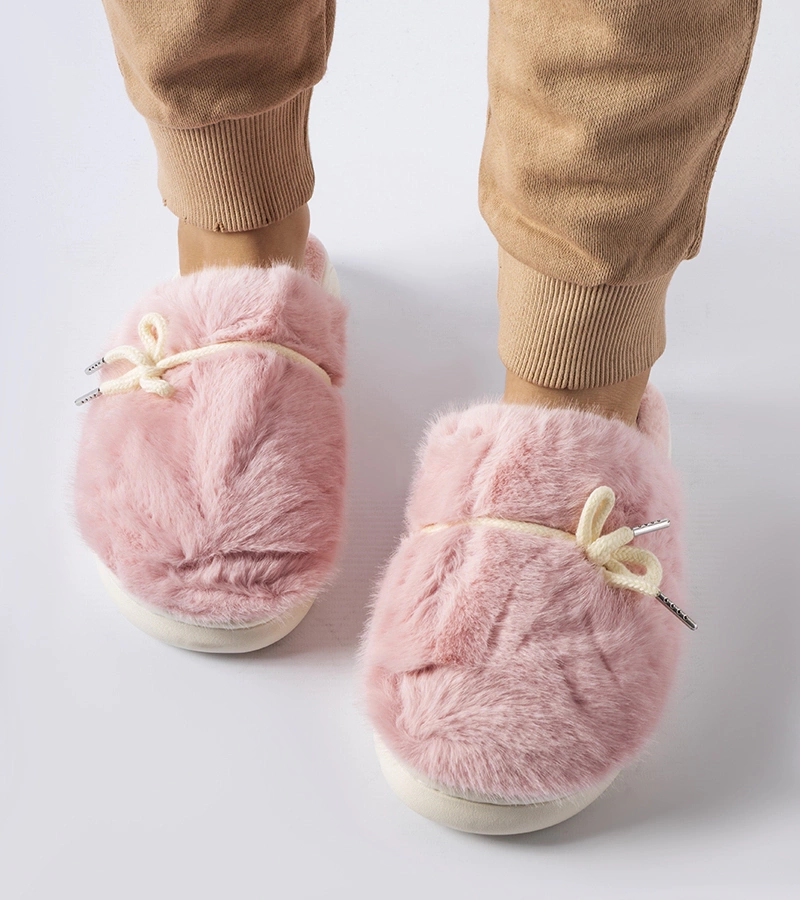 Ružové papuče s ozdobnou mašľou Medoro