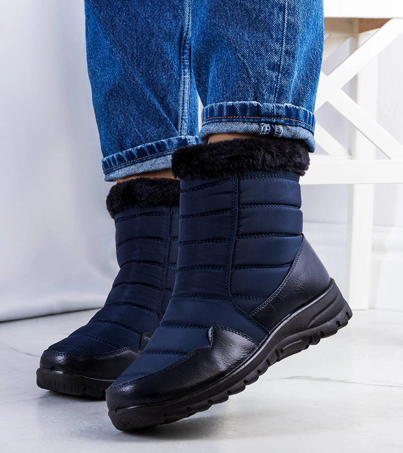 Beau námornícka modrá prešívaná snehová obuv