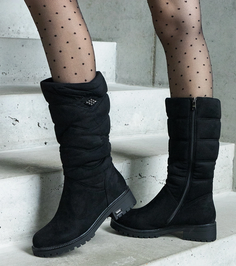 Čierne zateplené topánky Jaelynn