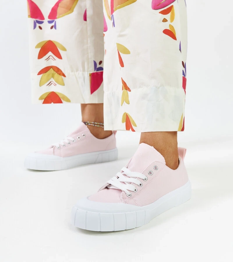 Ružové textilné tenisky Eduarda