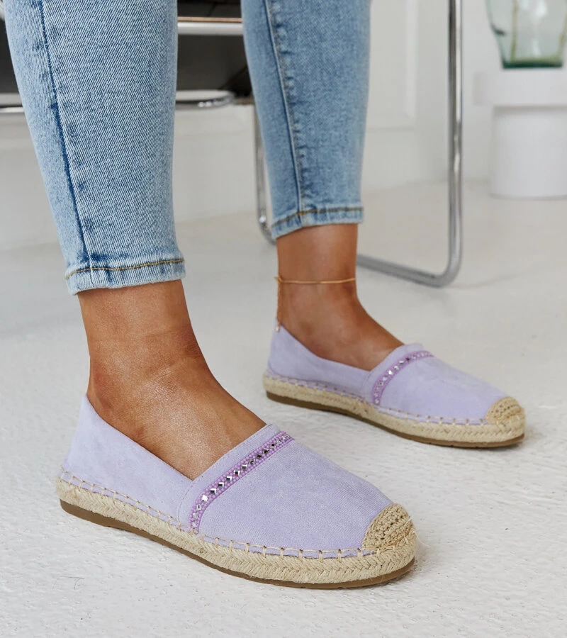 Fialové espadrilky s kubíkmi Abia