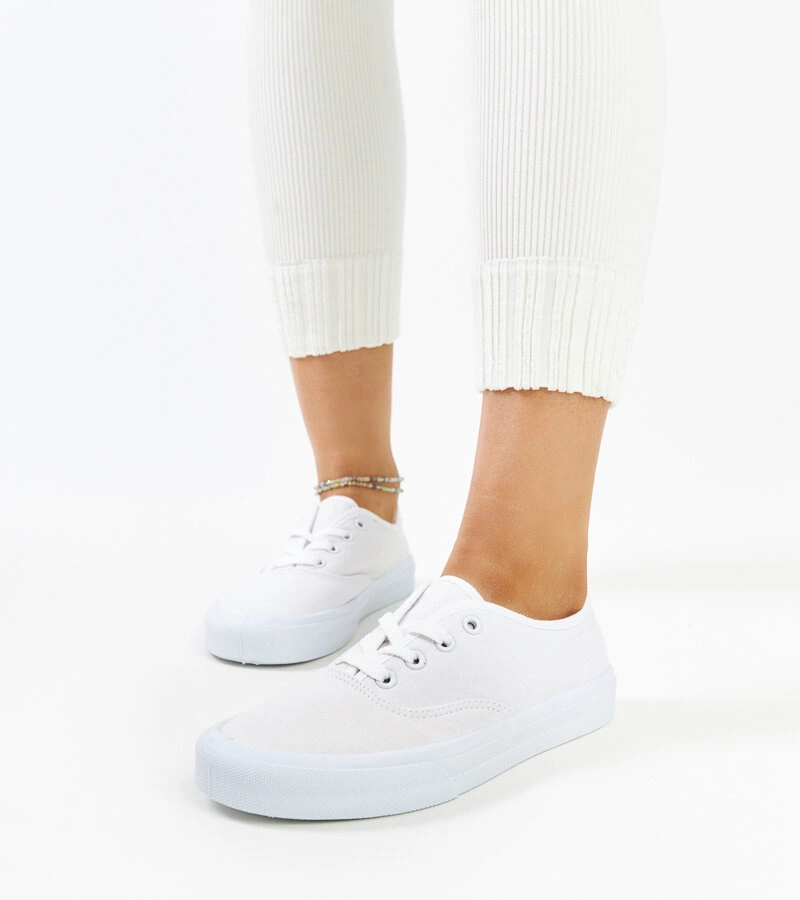 Biela látková tenisky Fantina