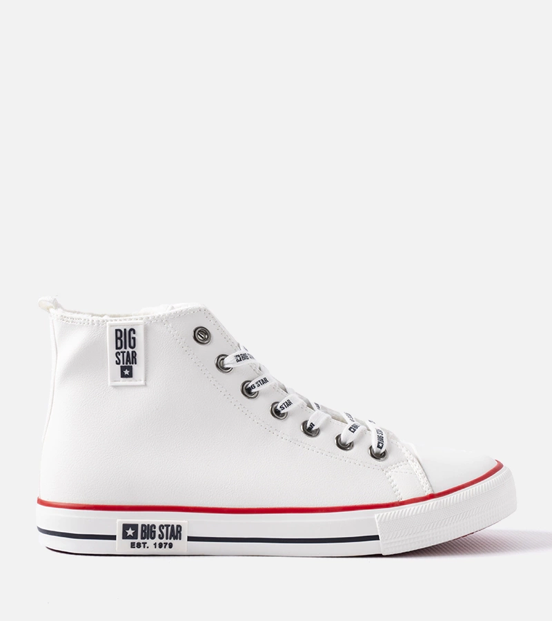 Biela vysoká pánska teniska Big star KK174345