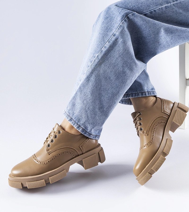 Hnedé šnurovacie poltopánky Piazzetta