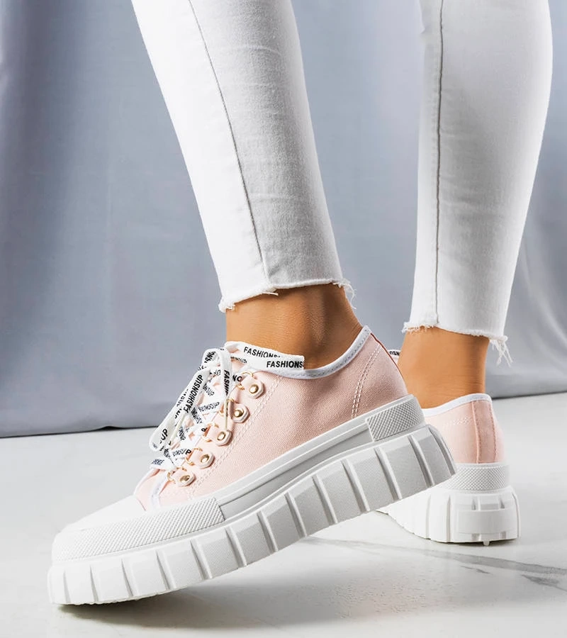 Ružové tenisky na platforme Toni