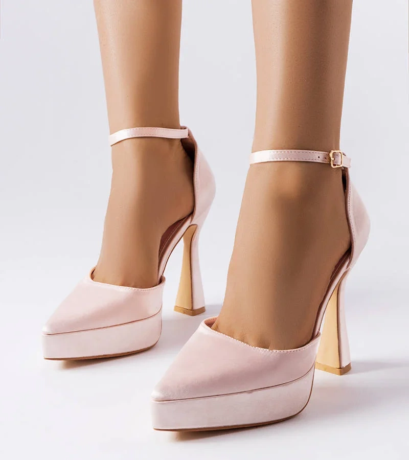 Béžové lodičky Lowell s vysokým podpätkom