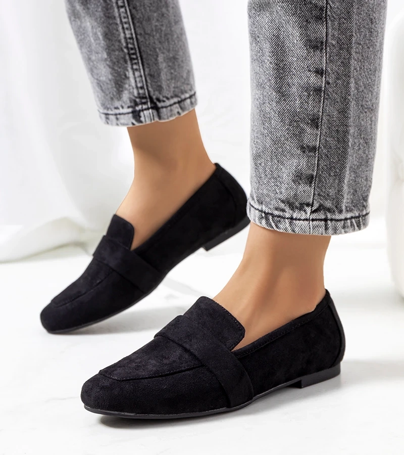 Dámske čierne poltopánky Hanny