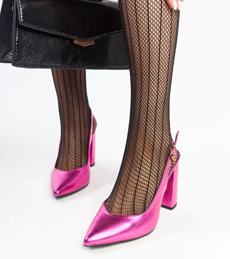 Ružové črievičky s otvorenou pätou Wechsler