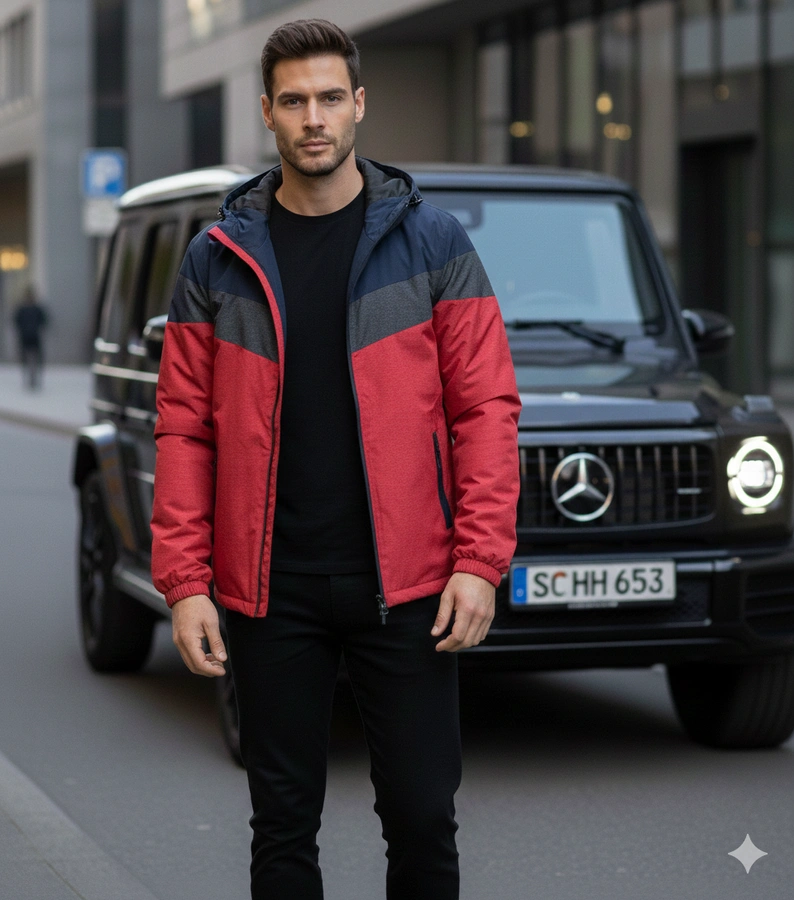 Pánska červená prechodná bunda Dupont