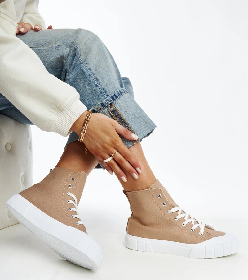 Hnedé vysoké tenisky Vinka