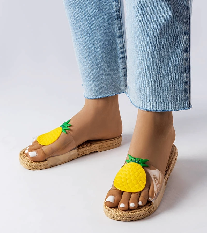 Priehľadné žabky s ozdobou Foddie