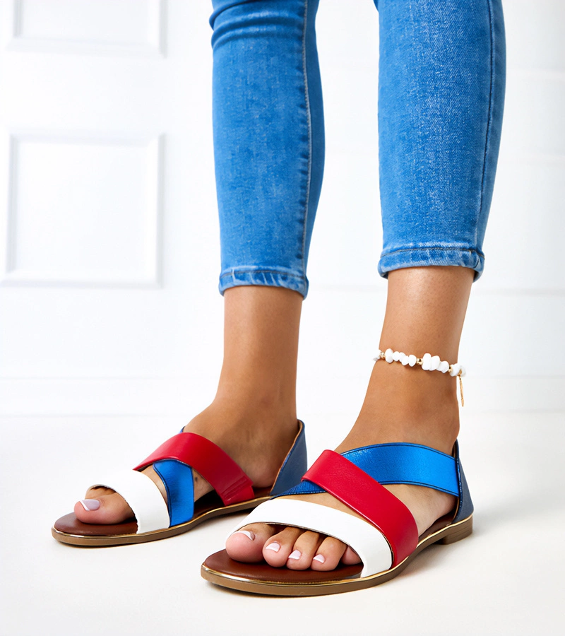 Farebné sandále s pokrytou pätou Massawa