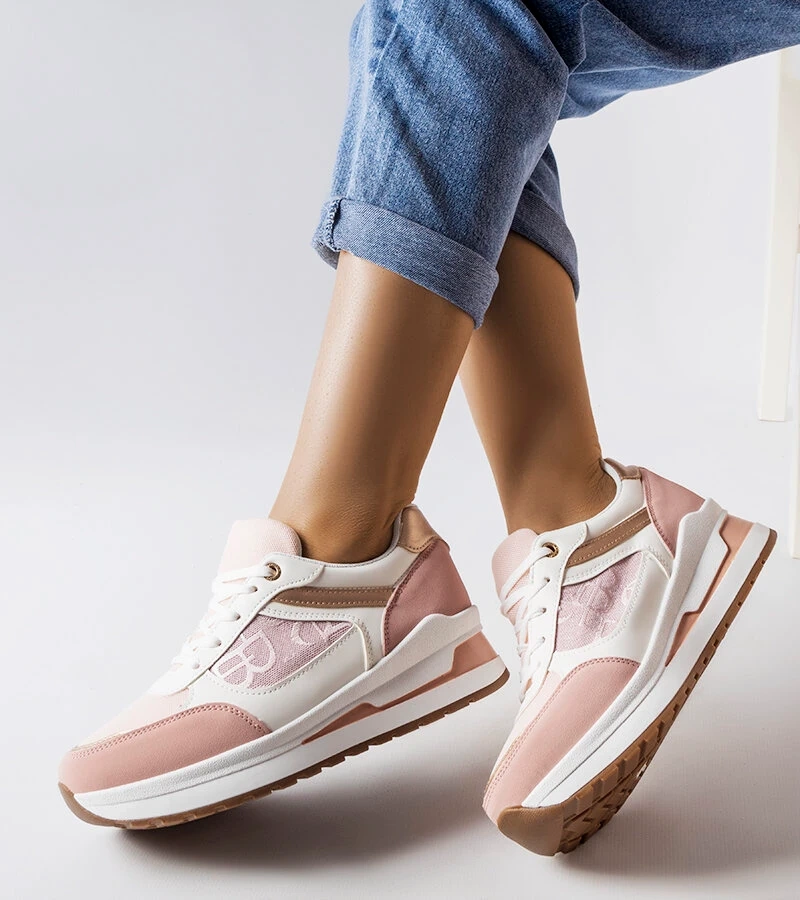 Ružové tenisky so vzorovanou vložkou Genovesee