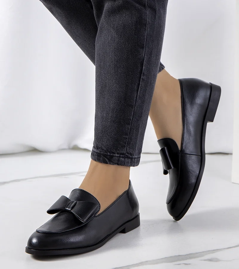 Čierne dámske poltopánky Hoge