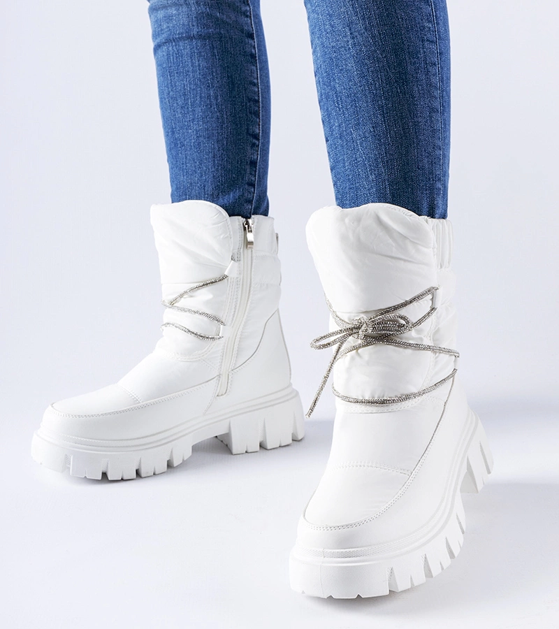 Biele snehule s cirkónmi Pettenasco