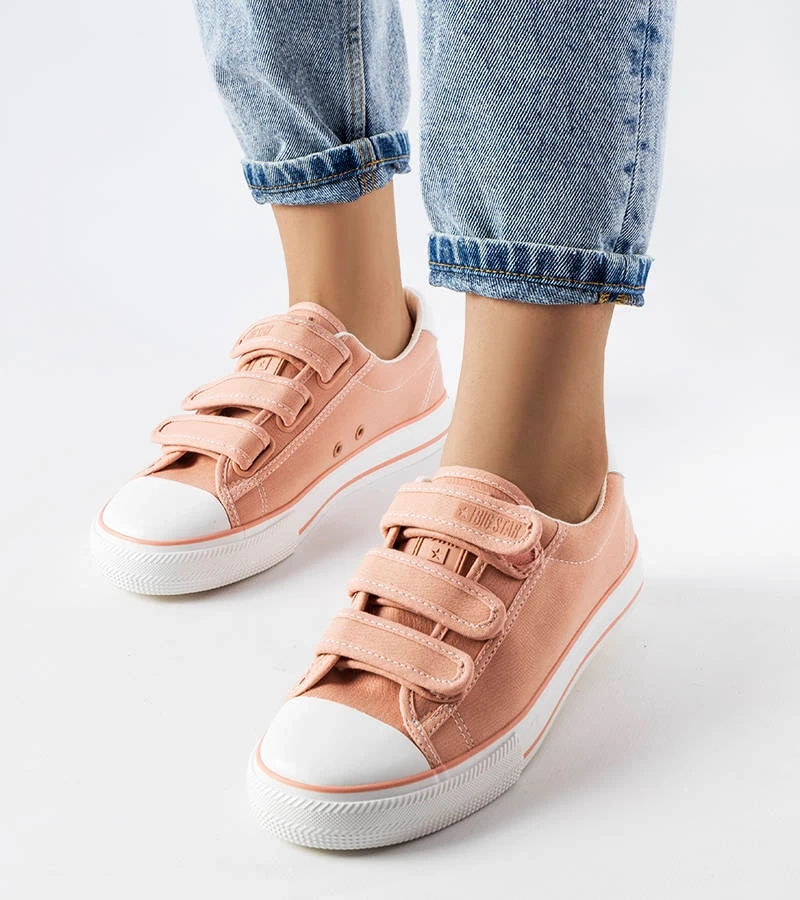 Ružové tenisky na suchý zips Big Star LL274A200