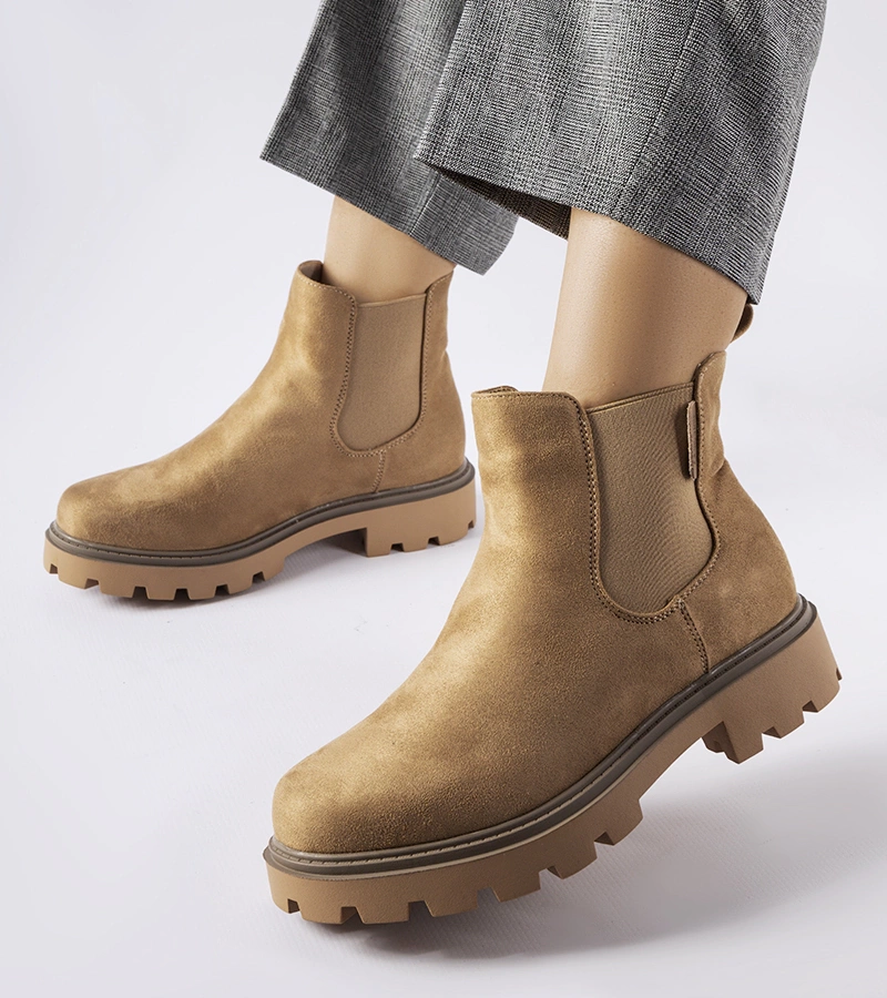 Béžové zateplené čižmy Big Star MM274373