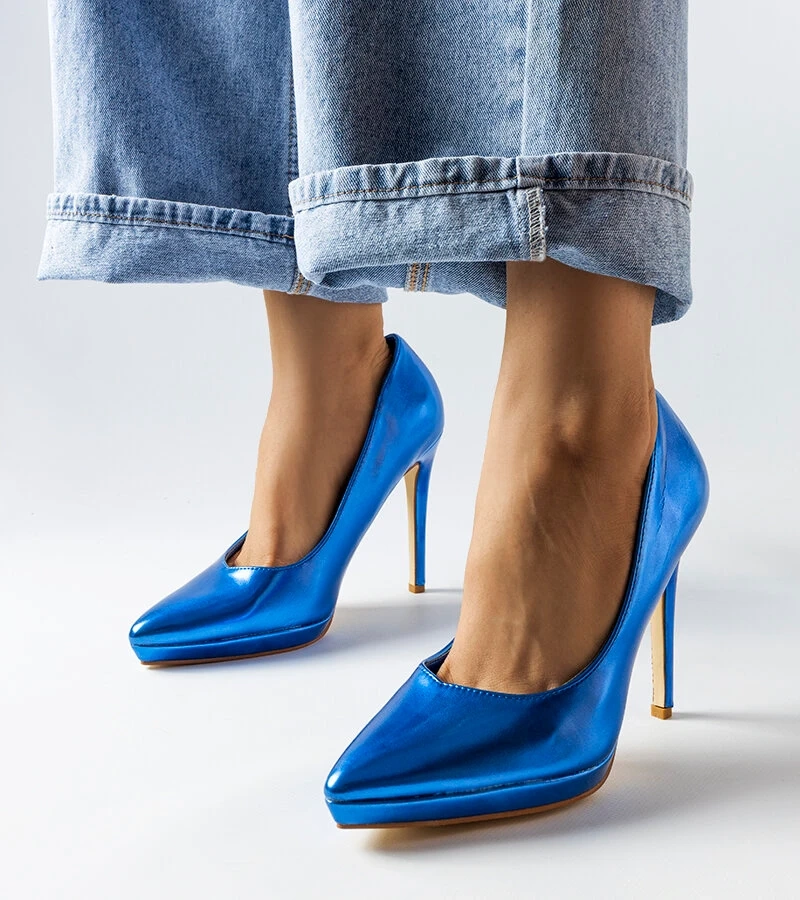 Modré zrkadlové ihlice Kristin