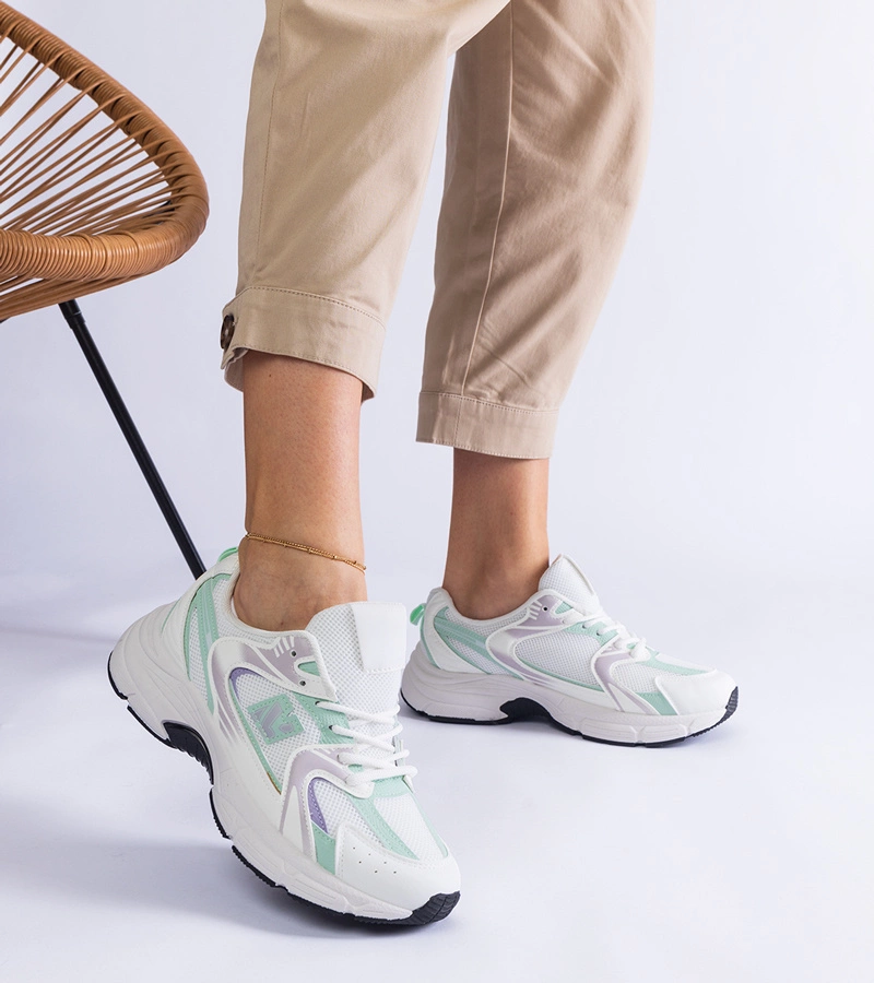 Bielo-zelené klasické športové tenisky Sedilla