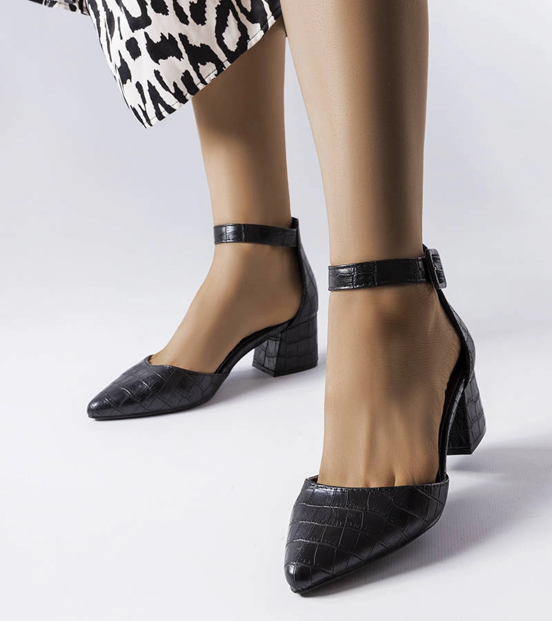 Čierne blokové lodičky Laliberté