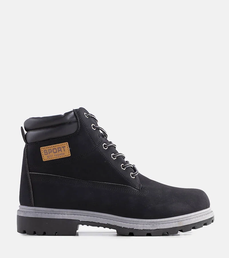 Čierne zateplené pánske trapery Kinze